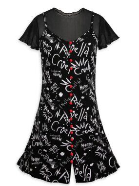 Disney Cruella de Vil Button Front Tank Dress